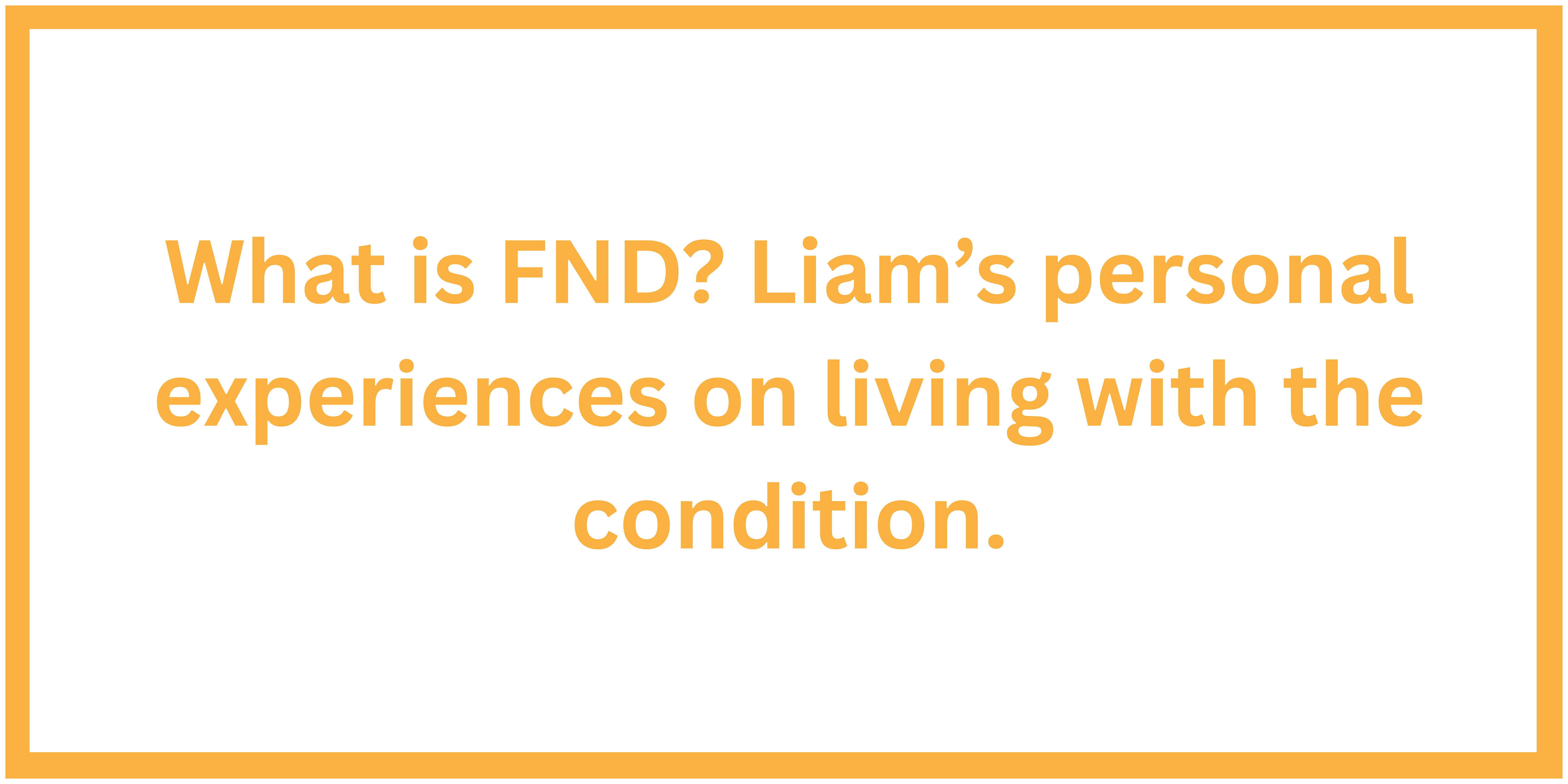 Guest Blog: FND Personal Experiences