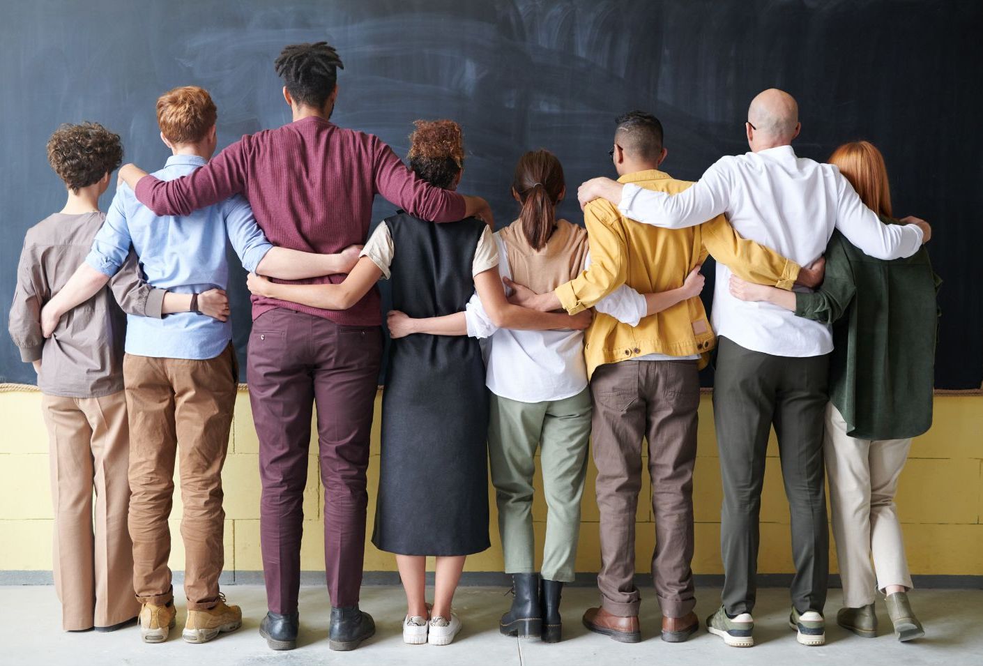 Diverse group of people supporting young people with SEND